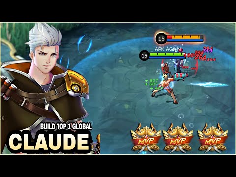 UNSTOPPABLE!! Claude Best Build gold lane - Build Top 1 Global claude ~ MLBB