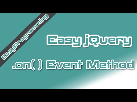 Easy jQuery - The .on() event method (4)