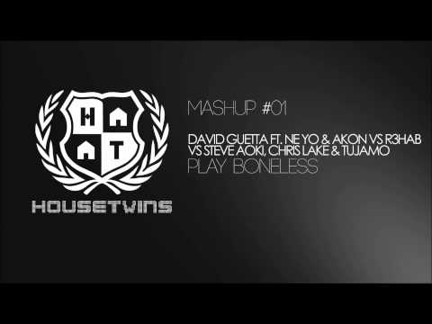 David Guetta ft. Ne - Yo & Akon VS R3hab VS Steve Aoki - Play Boneless (HouseTwins Mashup)