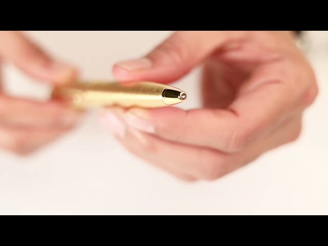 قلم دهنج ذهبي بحجر عين النمر 79