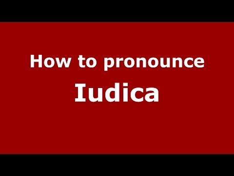 How to pronounce Iudica (Italian/Italy)  - PronounceNames.com