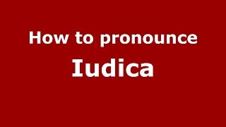 How to pronounce Iudica