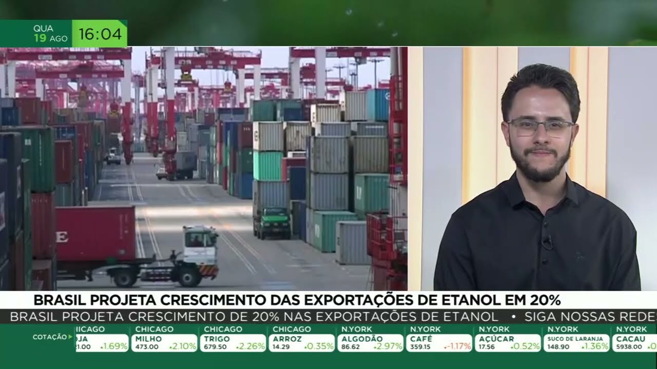 Brasil projeta crescimento das exportações de etanol em 20%