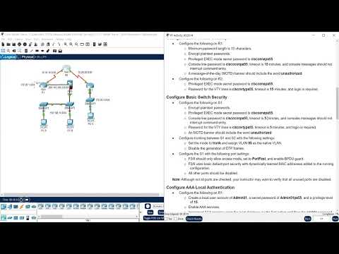 11.3.1.1 Packet Tracer - Skills Integration Challenge 100%