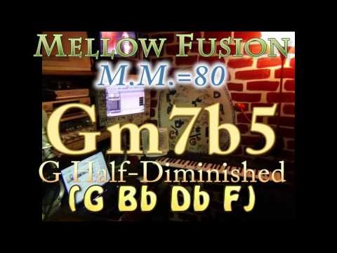 Gm7b5 Half-Dim (G Bb Db F) Mellow Fusion - M.M.=80 - One Chord Vamp
