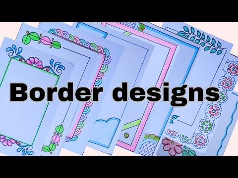 20 BEAUTIFUL BORDER DESIGNS/PROJECT WORK DESIGN/FLOWER DESIGNS/ASSIGNMENT DESIGNS/A4SHEET 😍