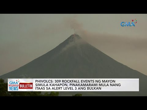 PHIVOLCS: 309 rockfall events ng Mayon simula… GMA Integrated News Bulletin