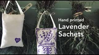 Hand printed Lavender Sachets
