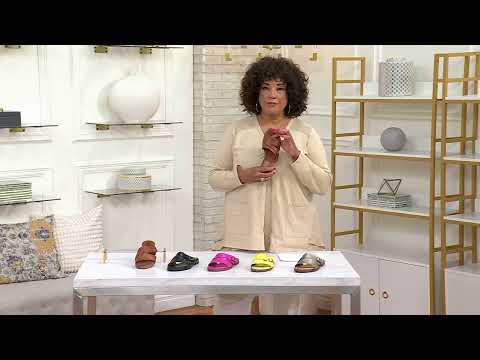 Miz Mooz Leather Buckle Slide Sandals - Latreece on QVC
