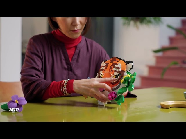Vídeo relacionado con LEGO Art Colección Fauna: Tigre - Maqueta 3D para Adultos con Decoración Floral de Botanical - Decoración para el Hogar y Oficina - Cuadro de Tigre - Regalo para Mujeres y Hombres 31217