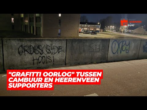 Overlast door ''grafitti oorlog'' tussen Cambuur en Heerenveen supporters
