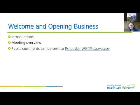 Psilocybin Work Group Meeting #1