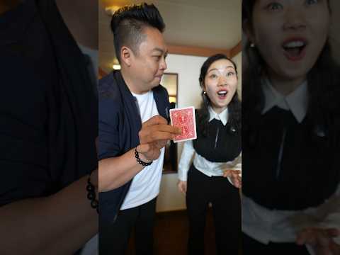 SHE HAD NO CLUE! 🤭 #jeremytanmagic #cardtrick #magician #cardtricks #magic