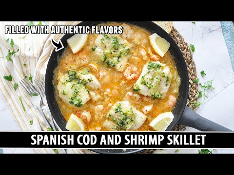 Spanish Cod and Shrimp Skillet | Packed with Flavors & EASY to Make