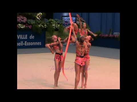 RUSSIA 3 ribbons 2 ropes - 2009 Corbeil (Friday evening demo)