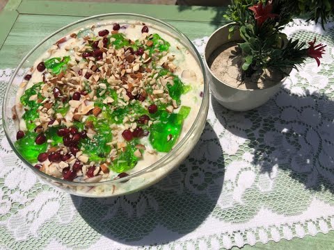 Fruit Cream Dessert Recipe by Cooking With Aneela