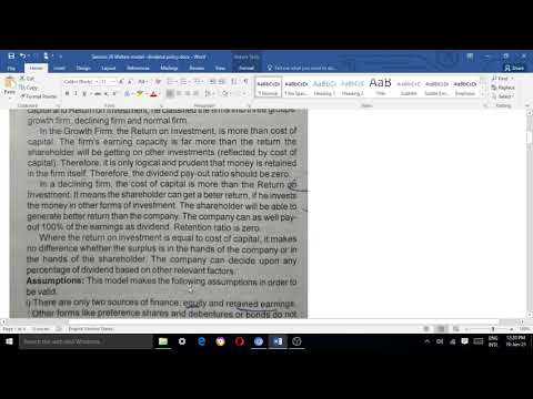 FM-II-Unit-3-:Session 26 - walters model dividend policy