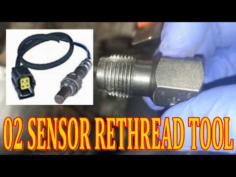 HOW TO USE A OXYGEN SENSOR RETHREAD TOOL (stripped catalytic converter port)