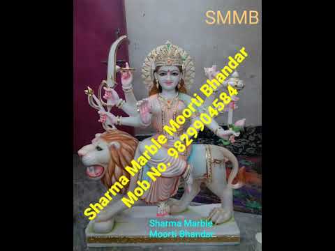 White Marble Durga Maa Statue