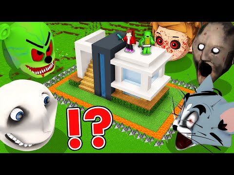 Scary Monsters Vs JJ and Mikey's Security House Bunker in Minecraft - Maizen