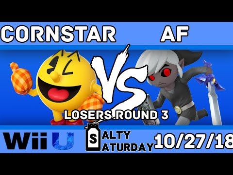 Salty Saturday #32 - RVVL | AF (Toon Link) VS. Cornstar (Pac-Man) - SSB4 Losers R3 - Smash for Wii U