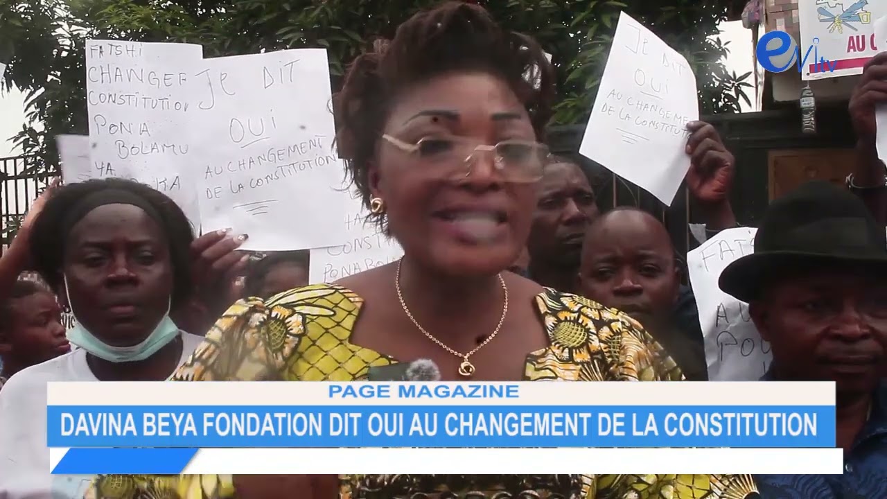 Davina Deya fondation dit oui au changement de la Constitution de la RDC