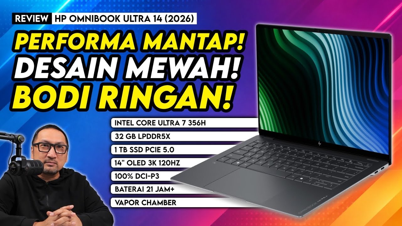 Super Tipis, Desain Mewah, Performa Maksimal - Review HP Omnibook Ultra 14 (2026)