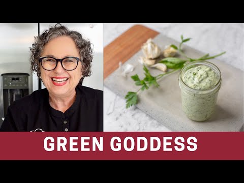 How to Make Green Goddess Dressing with Yogurt (Healthier Recipe) | The Frugal Chef