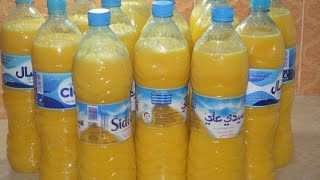 طريقة تحضير كمية كبيرة من عصير البرتقال الاقتصادي و الاحتفاط به