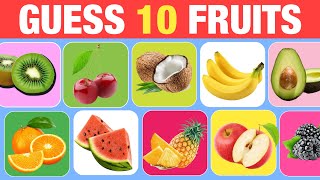 Guess the Fruit in 3 Seconds 🍍🍓🍌 | 10 Different Types of Fruit