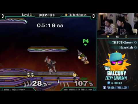Melee @ the Balcony 84 - Losers Top 8 ft. TB|TechBonus (Fox) VS LoyaL (Falcon)