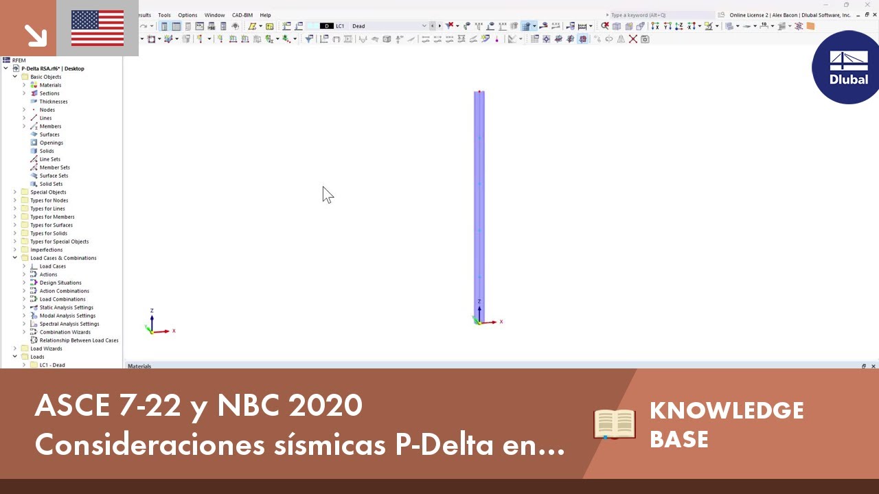 KB 001877 | ASCE 7-22 y NBC 2020 Consideraciones sísmicas P-Delta en RFEM 6