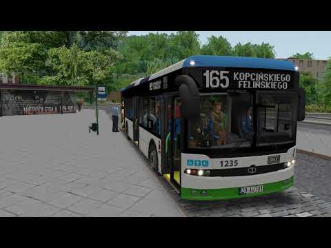VZTM Szczecin Linia 165 Kopcińskiego/Felińskiego - Gocław | OMSI 2 - Autosan Sancity 12LF #1235