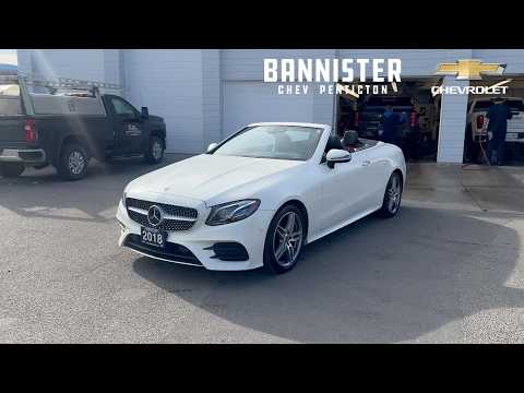 2018 Mercedes-Benz E-Class E 400 4MATIC Cabriolet in White for sale at Bannister Chevrolet Penticton in Penticton, BC