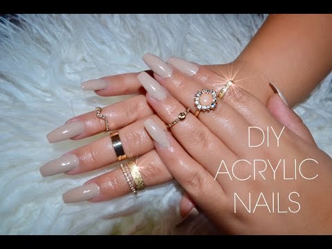 DIY CHEAP Acrylic Nails♡♡ |GABRIELLAGLAMOUR