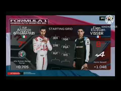 f1 2021 starting grid zandvoort MEERBURG