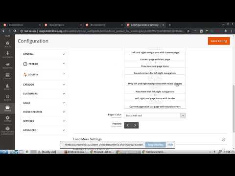 Magento Product List Scrolling Plugin Backend Configuration