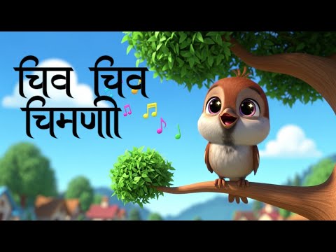 Chiv Chiv Chimni in 3D - Marathi 3D Rhymes | Marathi Balgeet Song मराठी गाणी | Kiddie Tunes TV