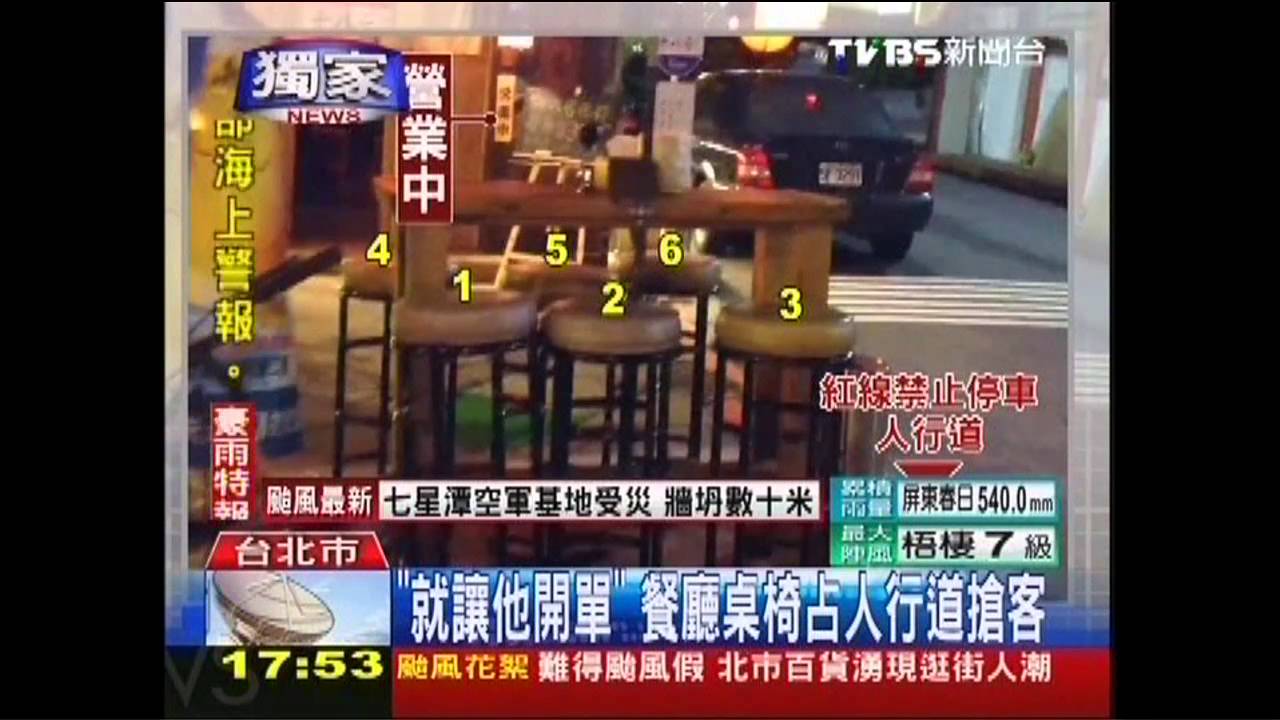〈獨家〉「就讓他開單」　餐廳桌椅占人行道搶客
