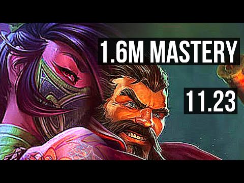 AKALI vs GRAVES (TOP) | 1000+ games, 1.6M mastery, 5/1/0 | KR Master | 11.23
