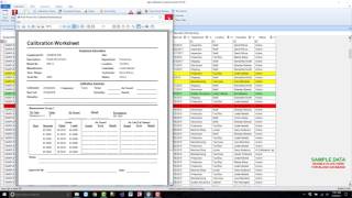 Calibration Worksheets