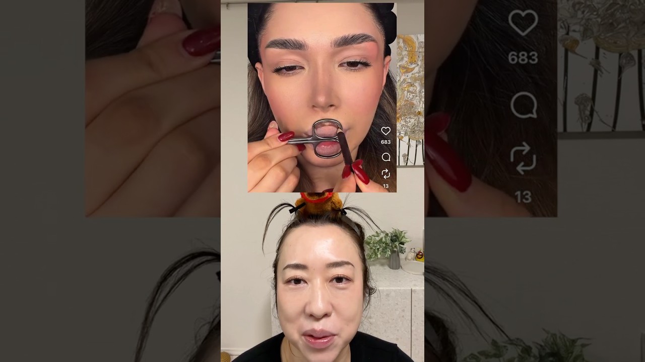 ハサミを使って綺麗にリップが描けるって本当？試してみた！