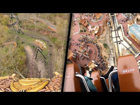 Toutatis POV front and backrow Onride / Parc Asterix new for 2023 Intamin Blitz Coaster / GoPro