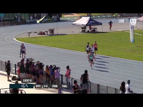 BOYS U14 200M FINAL - 2018 STATE TRACK AND FIELD CHAMPIONSHIPS // LAVicTV