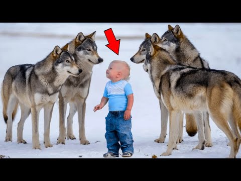 Hungry Wolves Surround A Little Boy, And Then The Unthinkable Happens!