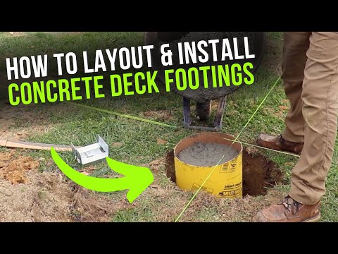How to Layout & Install Concrete Deck Piers w/ Sonotubes