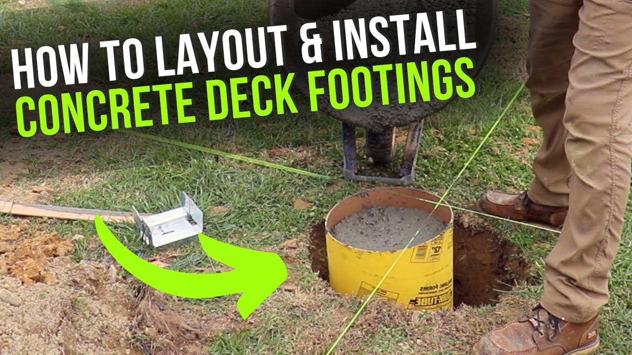 How to Layout & Install Concrete Deck Piers w/ Sonotubes