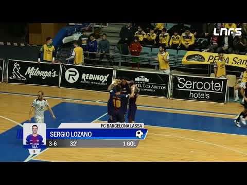 Gol Sergio Lozano (3-6) Santiago Futsal - FC Barcelona Lassa. J28, 1Div. LNFS