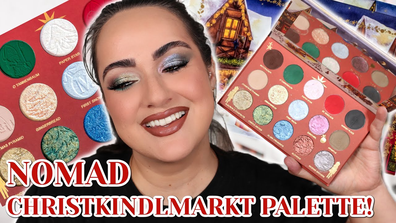 Nomad Cosmetics Christmas Market Palette Review + 2 Looks! | I LOVE HOLIDAY PALETTES!