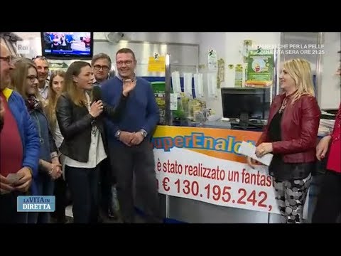 Superenalotto da 130 milioni a Caltanissetta: chi è il fortunato? - La vita in diretta 18/04/2018